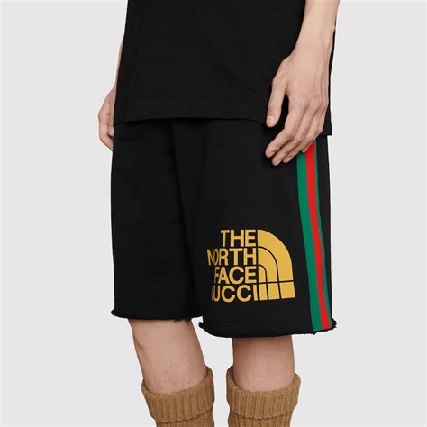 north face x gucci shorts